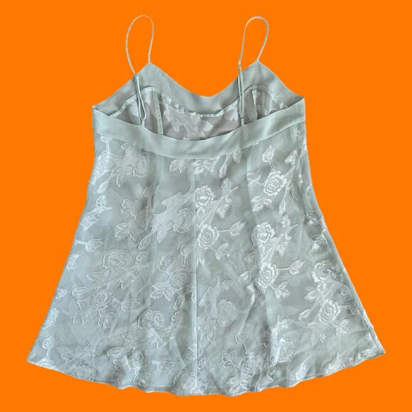 00's vintage green chiffon y2k lingerie fairy slip dress LARGE - Picture 7 of 10